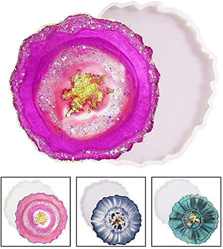 Ready Shop go Round Wave Resin for Coasters Epoxy Molds for Casting with Resin Art Clay Cement (Pack of 4) 11 cm x 11 cm, Clear  - Image 2
