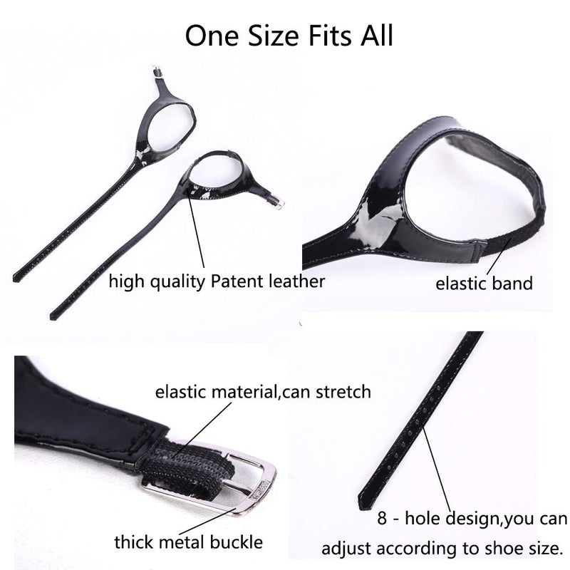 Yichain Women's Detachable Anti-Slip Shoe Ankle Straps Belt Laces Band for High Heels Shoes Pumps,One Size Fits All (Black Patent Leather) - Image 4