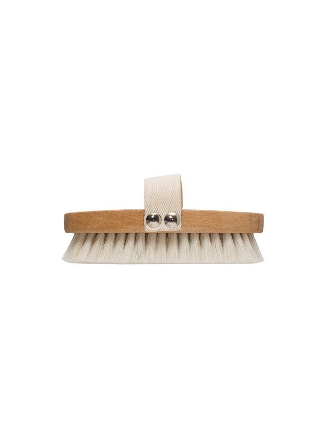 Creative Co-op - Beech Wood Bath Elastic Band & Metal Rivets Brush Brown - Image 1