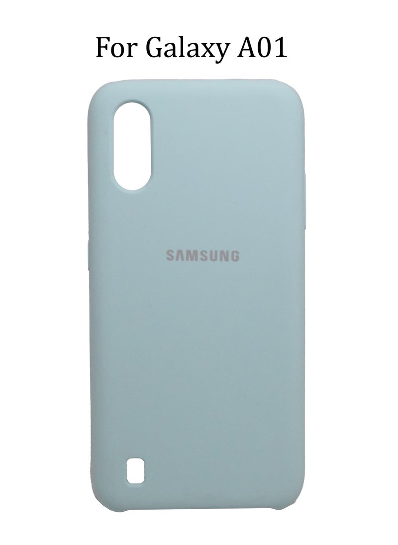 براند كوليكشون غطاء واقٍ من السيليكون لهاتف Samsung Galaxy A01 جراب رفيع وأنيق مع بطانة داخلية من الألياف الدقيقة  - Image 1