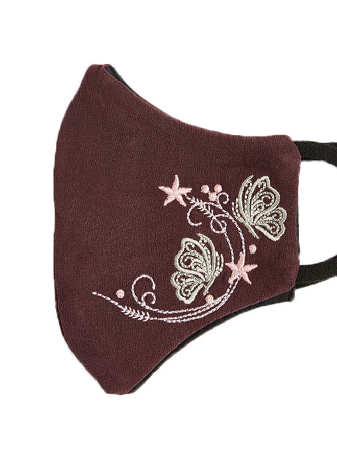 NIBEMINENT Butterflies Embroidered Face Mask - Image 2