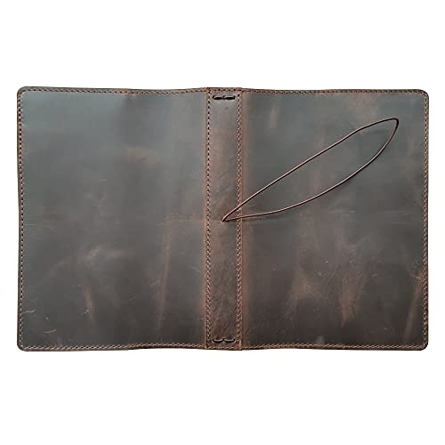 newestor Travelers Notebook Cover with Inner Pockets, Card Slots and Pen Holder, Standard Size, Dark Brown - Image 4
