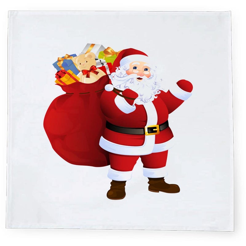 Khakee 6 Pcs Christmas Theme Silk Table Napkins 10x 10 for Xmas Decoration Christmas OrnamentsChristmas Giftxmas21740 - Image 3