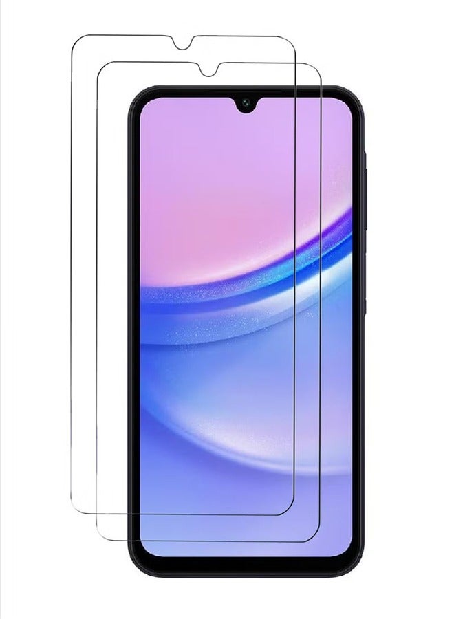 X-level 2 Pack Tempered Glass Screen Protector for Samsung Galaxy A15 5G/4G with Comfortable Touch Feeling, Easy Clean Install, Transparent Anti-scratch Anti-fingerprint Phone Display Cover Accessory - Image 1