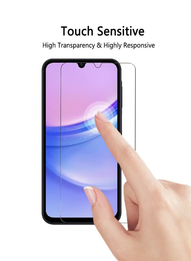 X-level 2 Pack Tempered Glass Screen Protector for Samsung Galaxy A15 5G/4G with Comfortable Touch Feeling, Easy Clean Install, Transparent Anti-scratch Anti-fingerprint Phone Display Cover Accessory - Image 5