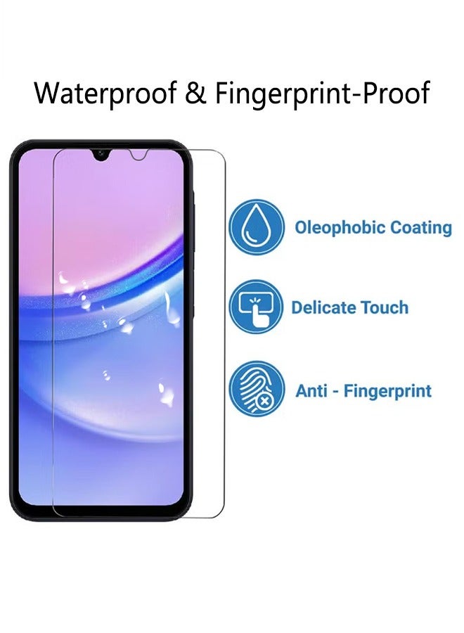 X-level 2 Pack Tempered Glass Screen Protector for Samsung Galaxy A15 5G/4G with Comfortable Touch Feeling, Easy Clean Install, Transparent Anti-scratch Anti-fingerprint Phone Display Cover Accessory - Image 4