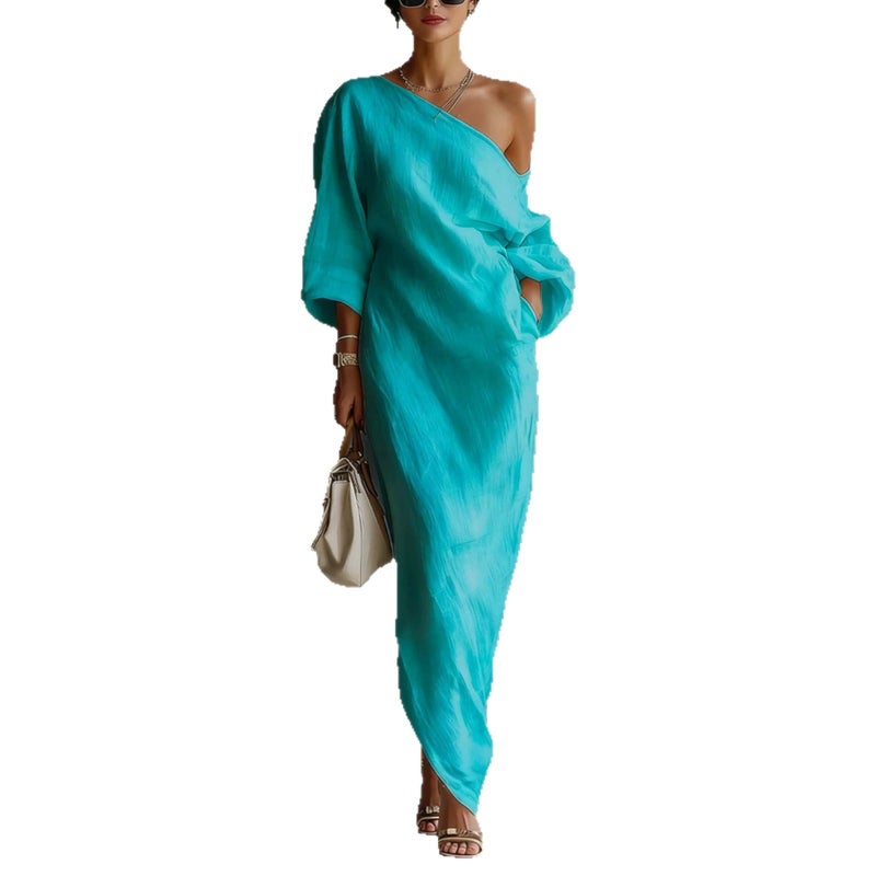 Printed Chiffon Bodycon Mermaid Dress - Image 5
