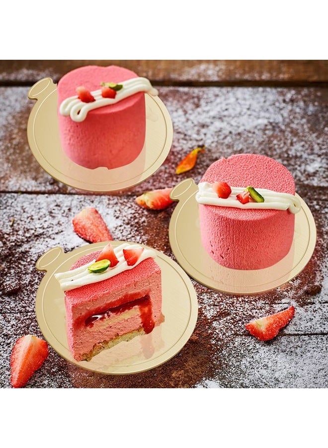 Hulless 100 Pcs Gold Cake Boards Mini Round Cake Cardboard 3 Inch for Mousse Cupcake, Cake Dessert, Cake Decorating, 8cm - Image 5