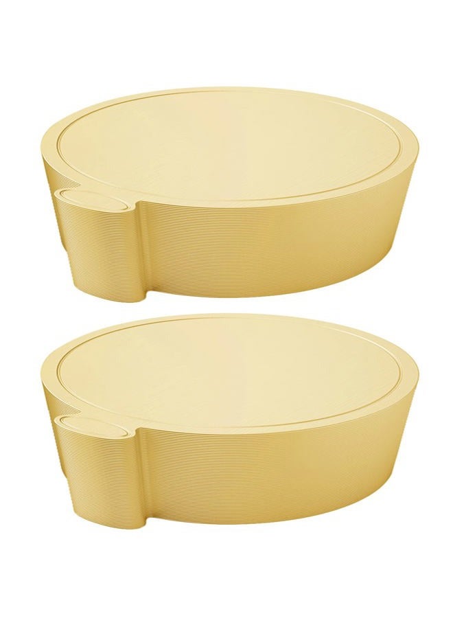 Hulless 100 Pcs Gold Cake Boards Mini Round Cake Cardboard 3 Inch for Mousse Cupcake, Cake Dessert, Cake Decorating, 8cm - Image 1
