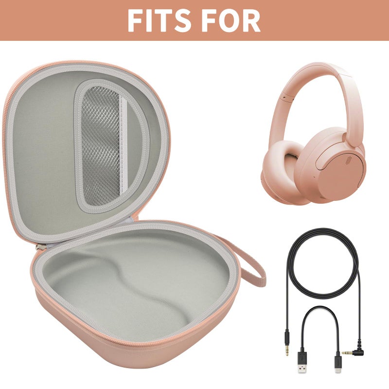 PAIYULE Headphone Case for Sony WH-CH720N WH-CH520 WH-1000XM4 for Soundcore Q20i Q20 Q30 for JBL Tune 720BT 510BT Noise Canceling Headphones, Wireless Headset Travel Bag (Box Only)(Rose Gold) - Image 2