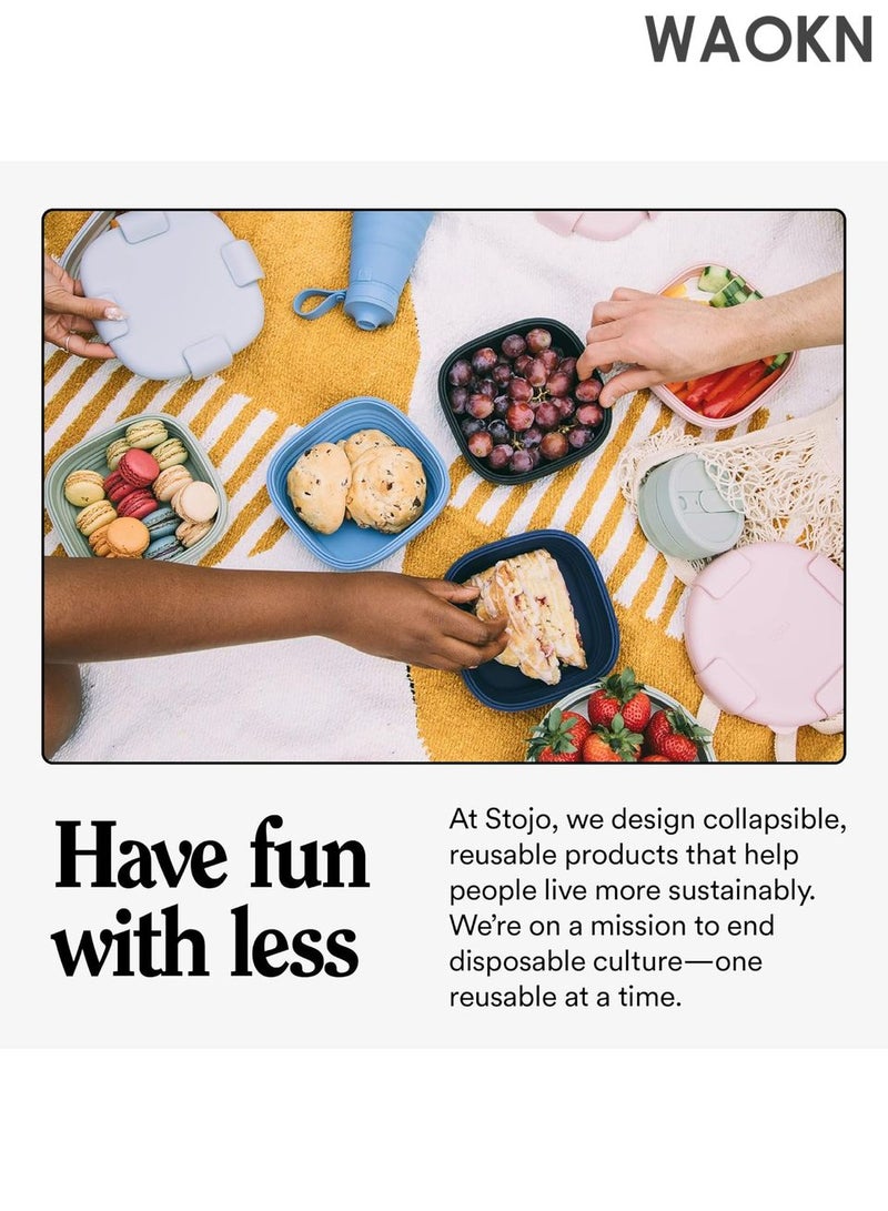 دبليو أيه أو كي أن كوب قهوة قابل للطي - كوب سفر قابل لإعادة الاستخدام سعة 16 أونصة مع غطاء مانع للتسرب وقشة سيليكون - تصميم صغير الحجم مناسب للجيب للمشروبات الساخنة/الباردة - كوب سيليكون صديق للبيئة خالٍ من مادة BPA للقهوة والشاي والعصائر - مثالي للتخييم والتنقل (أسود) - Image 5