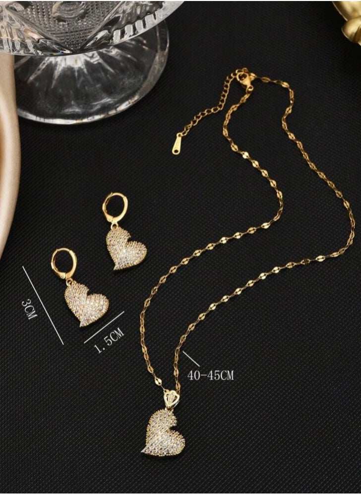 Jewelry 4 lady - 18k Gold Plated Necklace & Earrings Jewelry Set For Women - Image 1