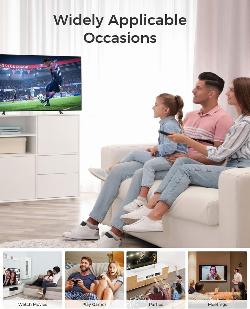 Vilcome HDMI Switch 4K@60Hz, 4K HDMI Splitter 3 in 1 Out, 3 Port Hdmi Switcher Box Supports UHD 3D HDR, Multi Port HDMI Hub Selector for Xbox PS3 4 5 TV Gaming Roku HDTV Fire Stick - Image 5