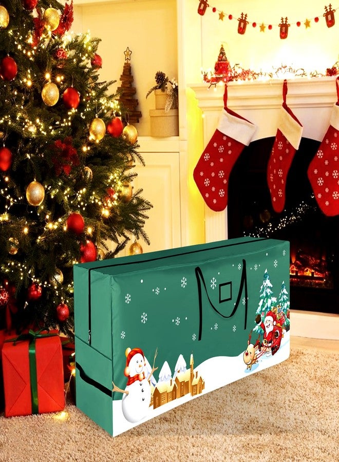 ABXMAS Christmas Tree Storage Bag, Storage Bag Fits Up 9 Ft Tall Artificial Trees, Beautiful and Durable 600D Oxford Xmas Tree Storage Bag, Green - Image 2