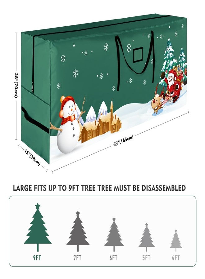 ABXMAS Christmas Tree Storage Bag, Storage Bag Fits Up 9 Ft Tall Artificial Trees, Beautiful and Durable 600D Oxford Xmas Tree Storage Bag, Green - Image 3