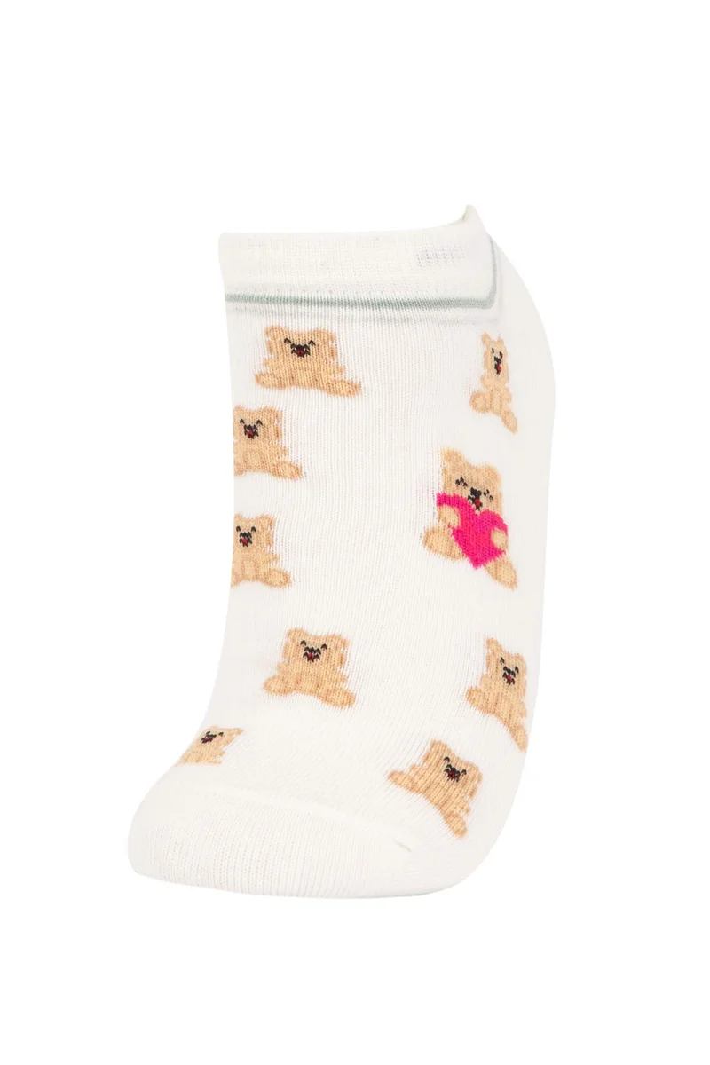 Defacto  Woman Animal Print 3 piece Short Socks for Women | Best Price UAE