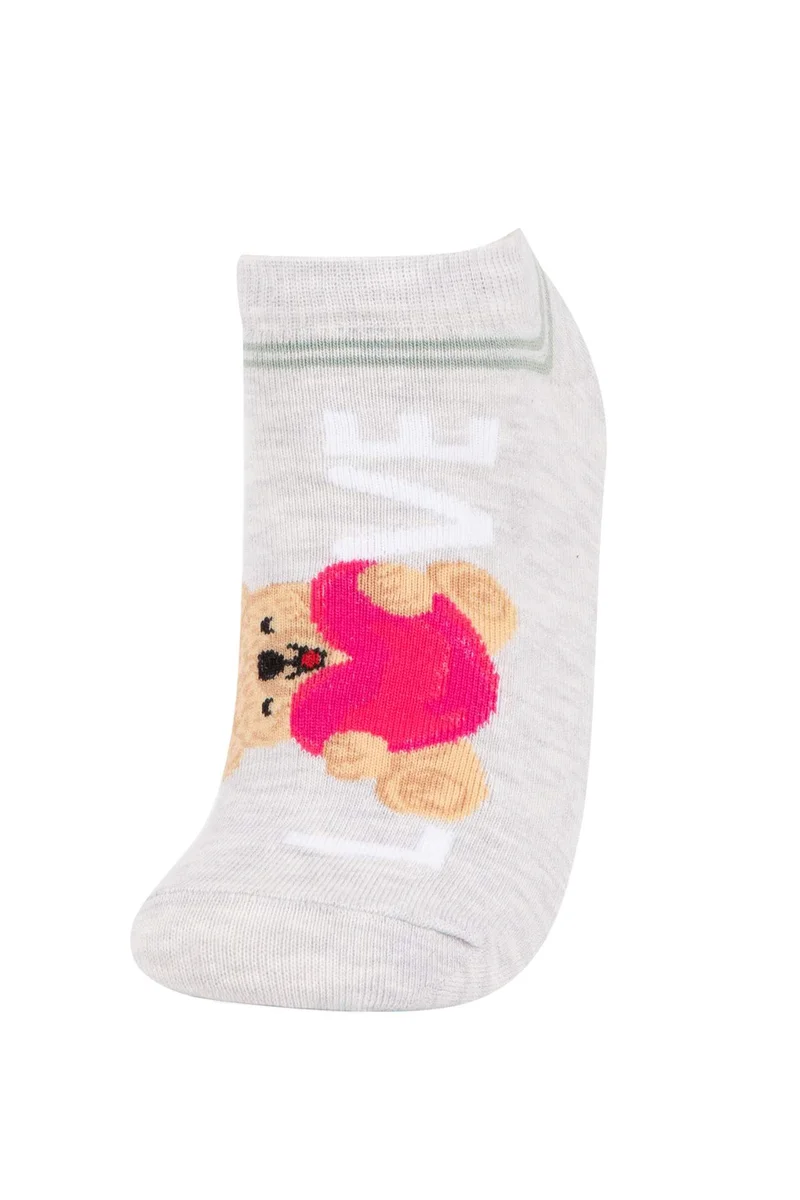 Defacto  Woman Animal Print 3 piece Short Socks for Women | Best Price UAE