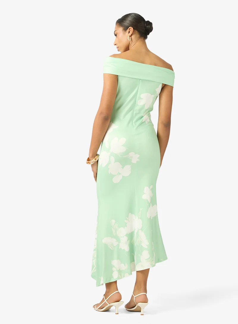 ELLA Off Shoulder Printed Dress