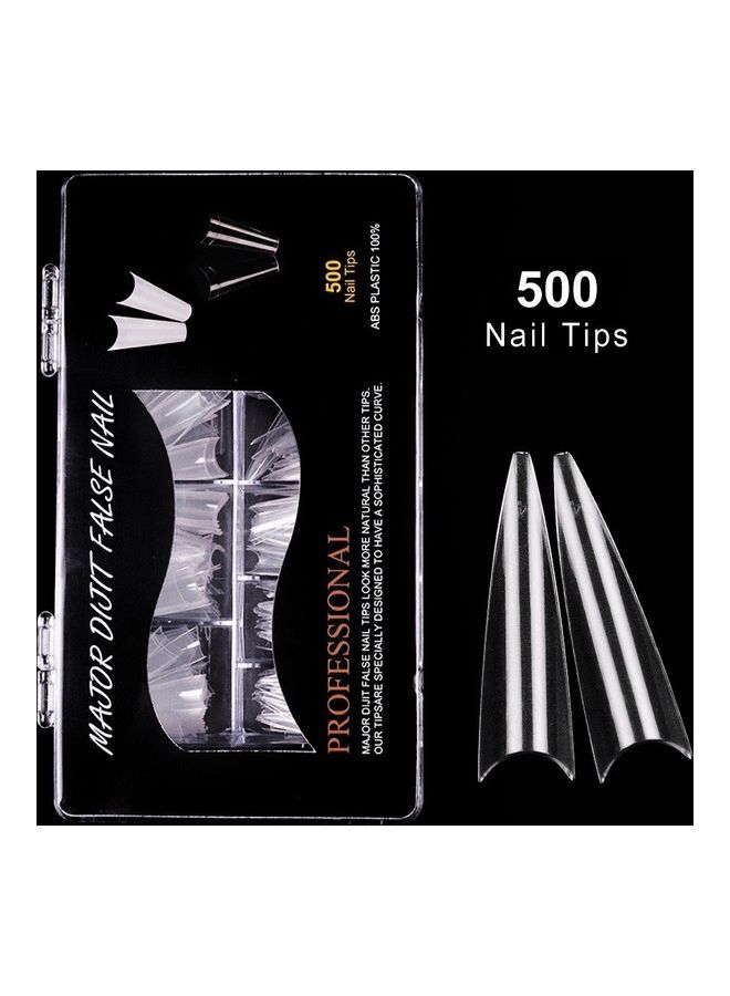 NIBEMINENT 500-Piece False Nail Tips Clear - Image 1