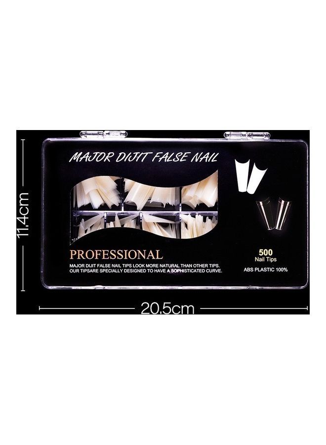 NIBEMINENT 500-Piece False Nail Tips Clear - Image 2