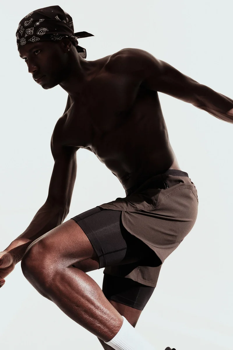 H&M  Double-layered sports shorts with DryMove™ for Men | Best Price UAE