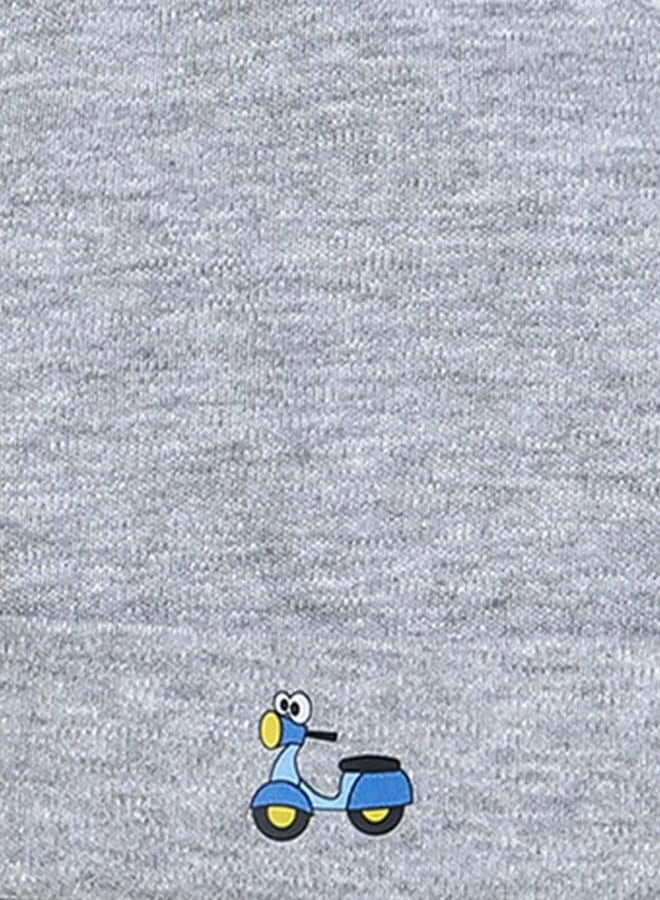 BUMZEE Grey Boys Cotton Cap Mitten Bootie Set Age - 0-3 Months (Peb9460) - Image 5