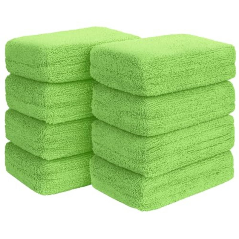 Microfiber Applicator Pads, Scratch-Free Car Wash Sponge for Cleaning, Premium Wax Foam Applicator Pads for Car Detailing, 5"x3", 8 Pack - Image 1