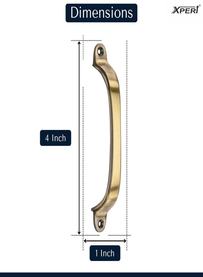 Xpert Brass Ember Cupboard Handle (Pack of 2) Made of Brass Drawer Handles 4 inches Handle for Wardrobe (BC-138) Antique Finish - Image 3