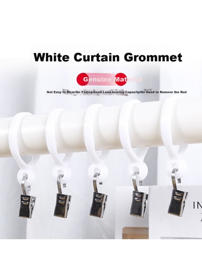 Mingju Curtain Finished Hanging Ring Roman Rod Special Activity Buckle Hanging Ring Shower Curtain Ring Curtain Rod Accessories Open Hanging Ring 20 Pieces Pack - Image 2