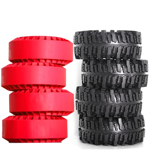 REDSPIDER 19 Crawler Tires4PCS Silicone Rubber Insert Mud 19 Tires OD 465 for 110 RC Crawler Car TRX4 TRX6 Axial SCX10 90046 SCX10 III AXI03007 Tamiya CC01 D90 D110 - Image 1