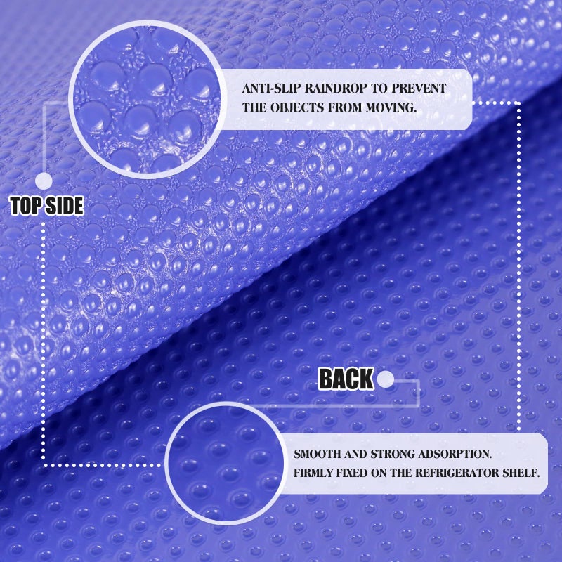 Daixers Daixer 20Pcs Refrigerator Liners, Washable Fridge Liner Shelf Mats Refrigerator Pads for Cupboard Cabinet Drawer Home Kitchen Accessories Organization (Purple) - Image 5