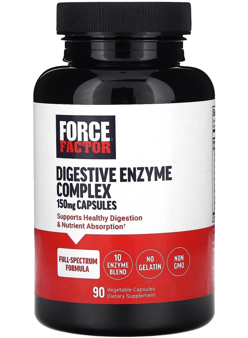 Force Factor Digestive Enzyme Complex 150 mg 90 Vegetable Capsules