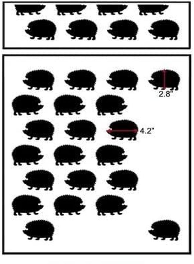 Dequera Hedgehogs Allover Wall Stencil Pattern - Small - Beautiful Stencils for DIY Home décor, Size - 16 x 16 - Image 4