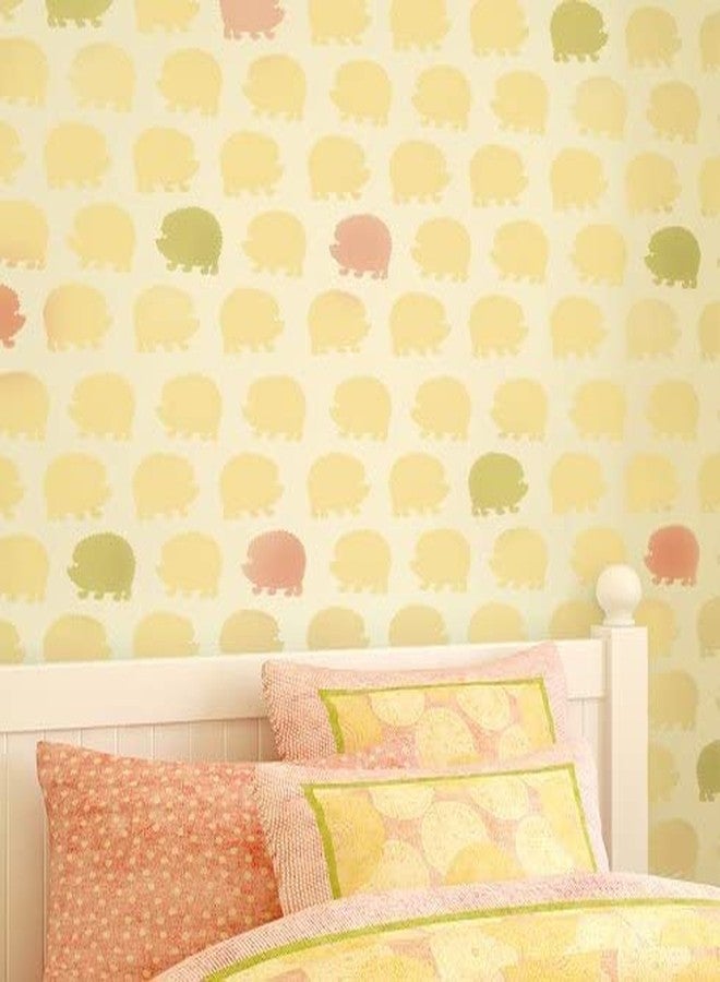 Dequera Hedgehogs Allover Wall Stencil Pattern - Small - Beautiful Stencils for DIY Home décor, Size - 16 x 16 - Image 1