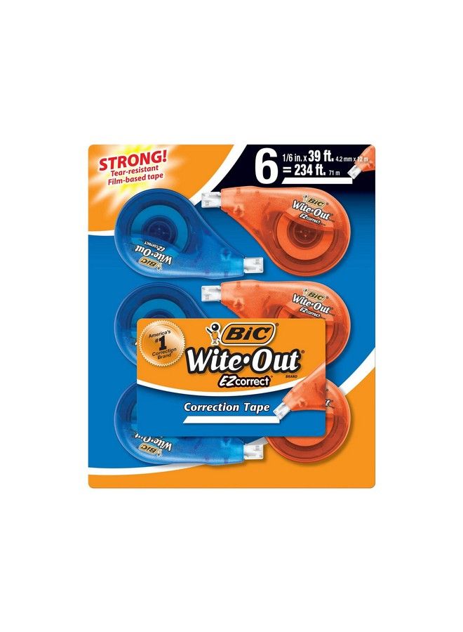 Bic An Item Of Bic Witeout Brand Ez Correct Correction Tape White 6 Count Pack Of 1 - Image 1