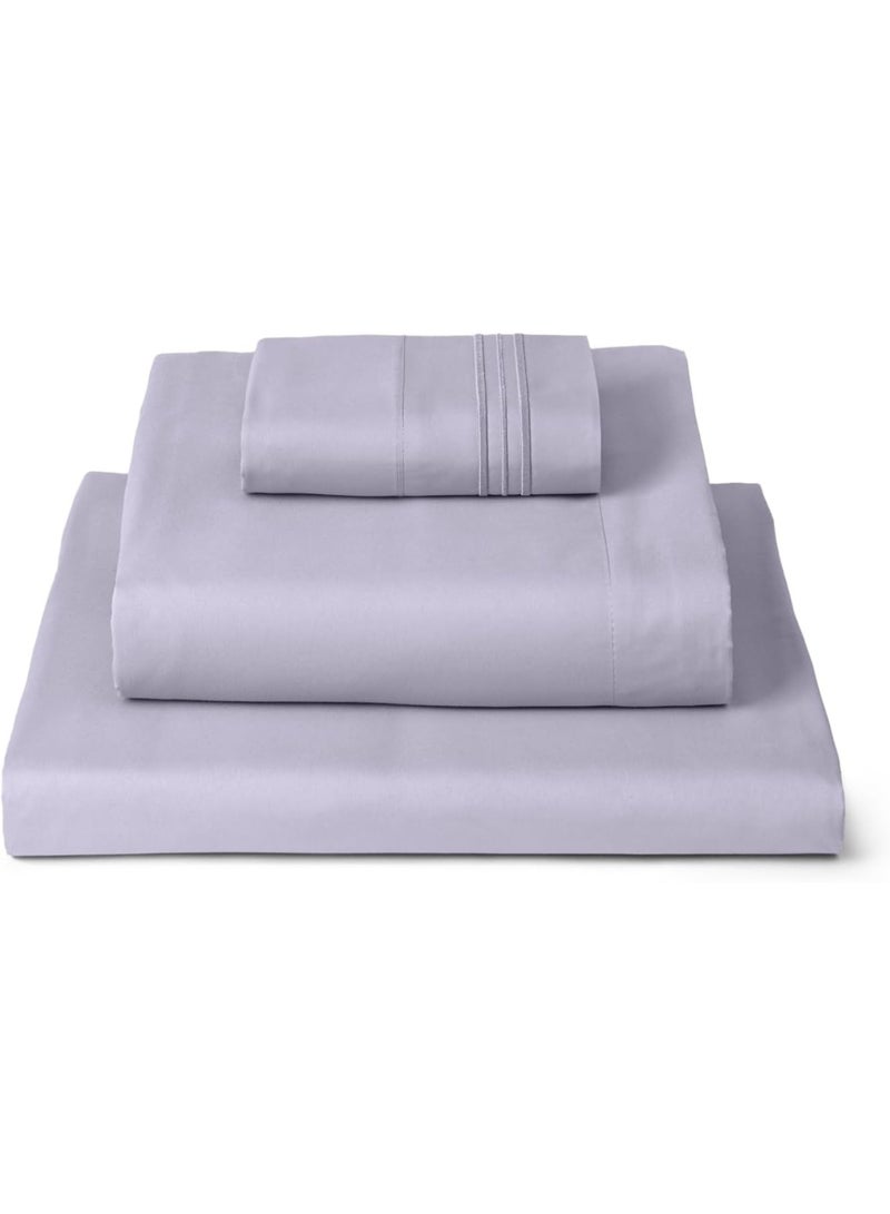 Mellanni Twin XL Sheets Set - 3 PC Iconic Collection Bedding - Hotel Luxury, Extra Soft, Cooling Bed Sheets - Wrinkle, Fade, Stain Resistant (Twin Extra Long, Lavender) - Image 1
