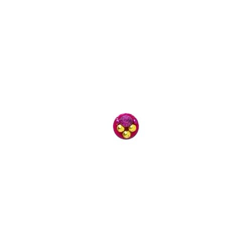 Comet Busters Fancy Round Bindis With Colorful Stone and Beads (4mm) (BIN1117) - Image 2