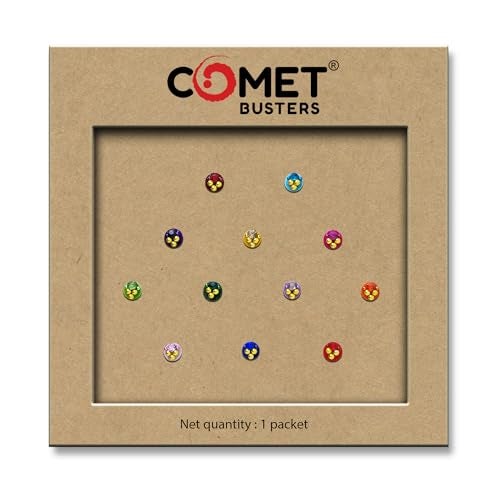Comet Busters Fancy Round Bindis With Colorful Stone and Beads (4mm) (BIN1117) - Image 4