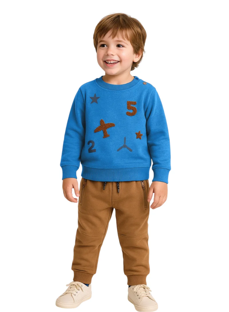 Dirkje Dirkje Bright Blue Top and Cargo pant set