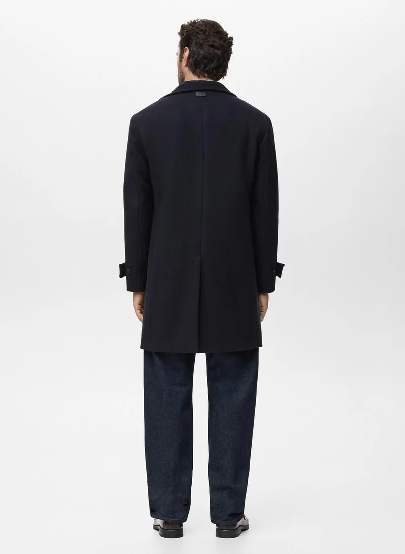 مانجو مان Wool funnel neck coat