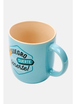 Mr. Wonderful Printed Ceramic Cup 370 ml, Blue  - Image 2