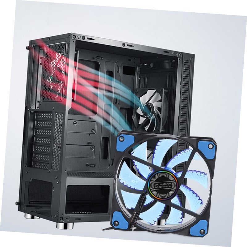 Blue 12cm Silent PC Case Fan LED Cooling For Computer Internal Components - Image 5