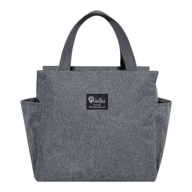 Thick Insulated Lunch Bag Large Portable Cooler Tote Grey