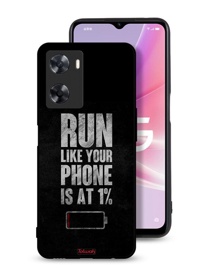 Tolwak Oppo A57s Protective Case Cover Run Like Your Phone Is At 1 Percent - Image 1