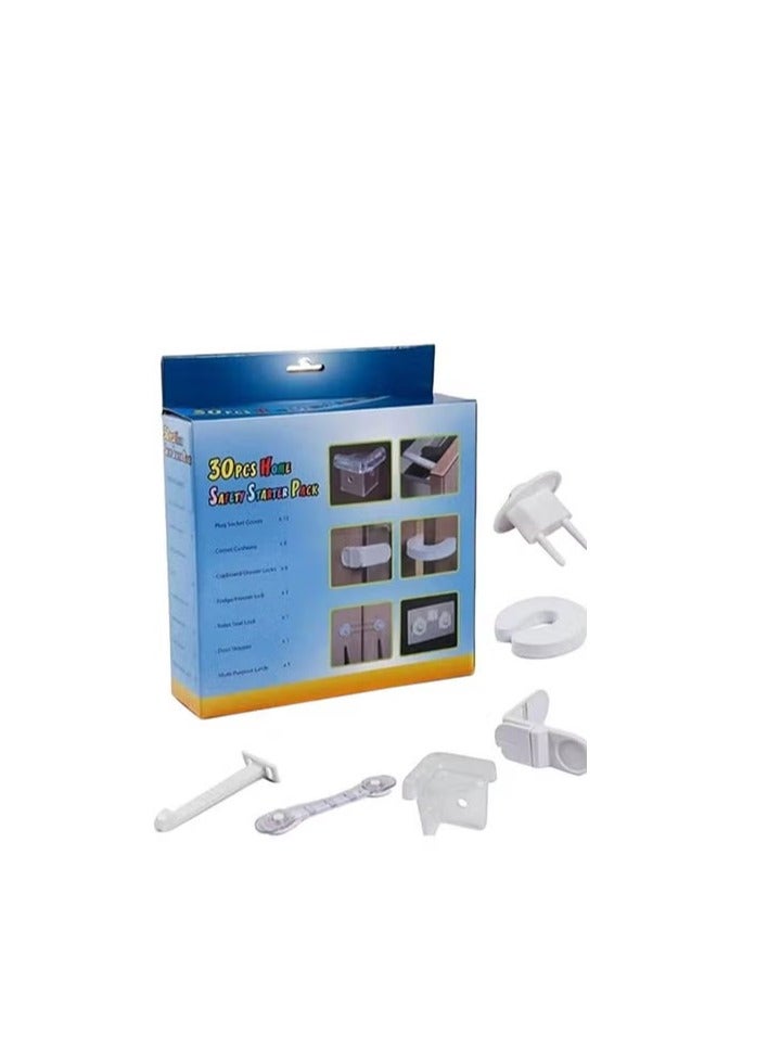 30 PCS Home Safety Starter Pack – Baby Proofing Kit for Furniture, Corners & Electrical Outlets - Image 1