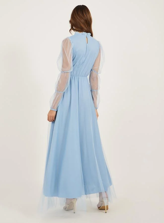 Styli Tulle Overlay Dress