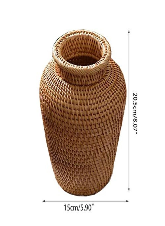 KODENG Autumn Rattan Woven Vase Art Vase Fashion Tabletop Decoration Plants Flower Pot Faddish Home Gardening Supplies Flower - Image 5