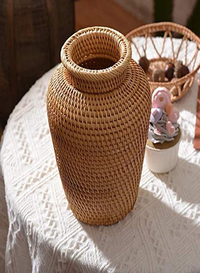 KODENG Autumn Rattan Woven Vase Art Vase Fashion Tabletop Decoration Plants Flower Pot Faddish Home Gardening Supplies Flower - Image 4