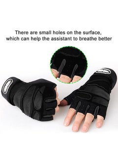 0TO1 TECH Weightlifting Gym Gloves Heavyweight Exercise Weight Lifting Gloves Body Building Training Sport Fitness Gloves(L)  - Image 3