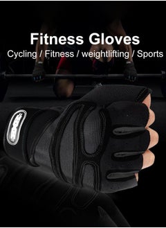 0TO1 TECH Weightlifting Gym Gloves Heavyweight Exercise Weight Lifting Gloves Body Building Training Sport Fitness Gloves(L)  - Image 2